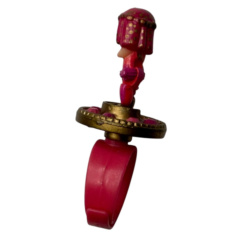 BLUEBIRD POLLY POCKET 1992 Rose Princess Genie Ring Pink‎ Gold Spinning Toy - Picture 3 of 8